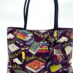 Lorilynn Simms Tote Bag Lightweight Reading Fan Whimsy Take On Classic Books